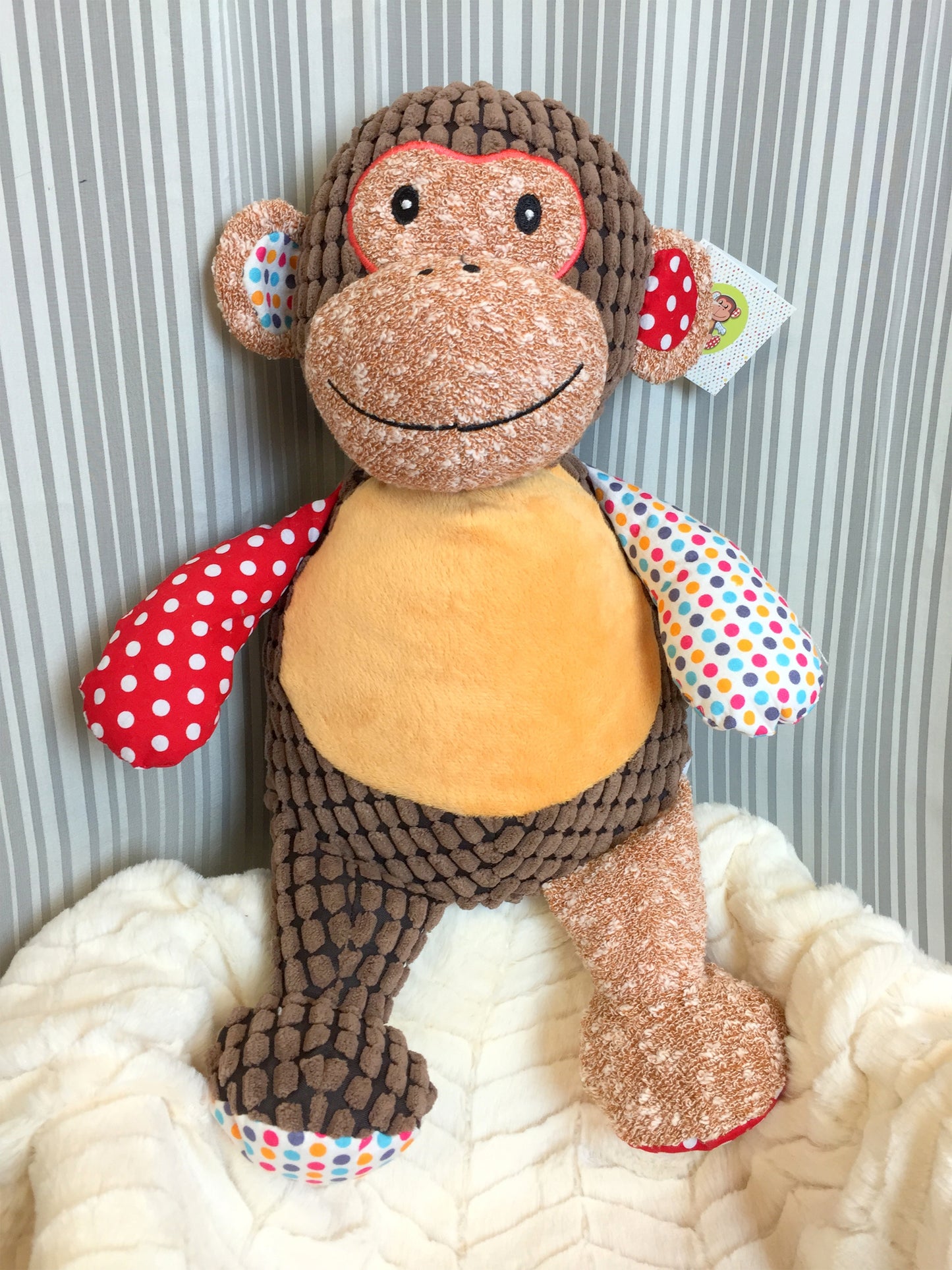Personalized Stuffed Harlequin Monkey